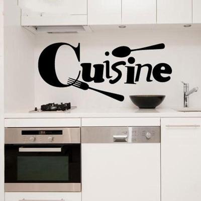 Lepel vork gesneden keuken sticker restaurant achtergrond muur decoratie stickers