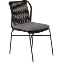 Nohr Tuinstoel 'Malek' Stapelbaar, kleur Zwart - thumbnail