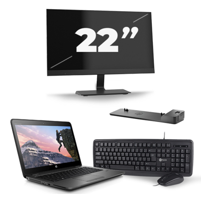 HP ZBook 14u G4 - Intel Core i7-7e Generatie - 14 inch - 16GB RAM - 256GB SSD - Windows 11 + 1x 22 inch Monitor