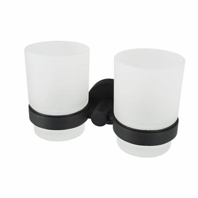 Haceka Kosmos Dubbele Bekerhouder - glas - mat zwart 1208541