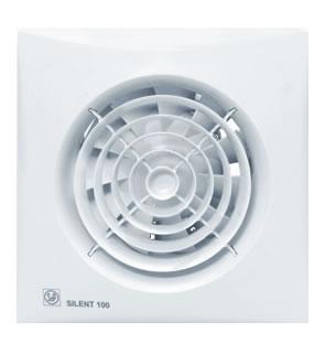 S&P Silent 100 CHZ TIMER + VOCHTSENSOR Badkamer/ toilet ventilator - Ø100mm