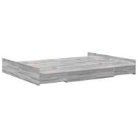 Opbergbedframe met lade Grijs sonoma 140 x 190 cm Bewerkt hout - thumbnail