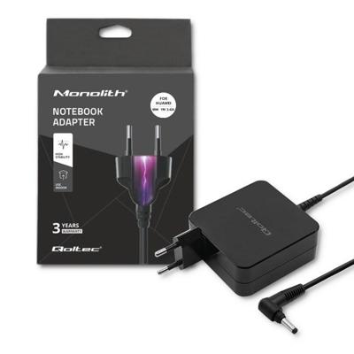 Qoltec 51751 Voedingsadapter voor Huawei 65W | 19V | 3.42A | 4,0 * 1,7