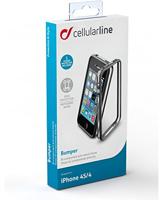 Cellular Line BUMPERIPHONE4BK beschermframe en beschermfolie voor Apple iPhone 4/4S zwart - thumbnail