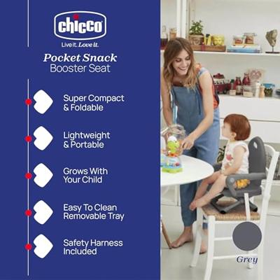 CHICCO Pocket Snack Table Elevator donkergrijs