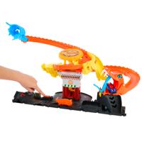 Hot Wheels Pizza Slam Corba Attack of T-Rex Blaze Battle (City Pizza Race) - thumbnail