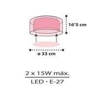 Dalber Wolken plafondlampClouds roze - 41416S - thumbnail