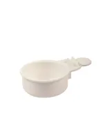 Voerbak eivoer met lip wit - thumbnail