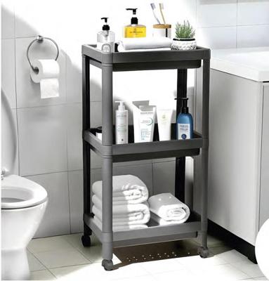 Badkamer of keuken trolley 73 x 54 x 35 cm kunststof antraciet Badkamer of keuken trolley 73 x 54 x 35 cm kunststof antraciet