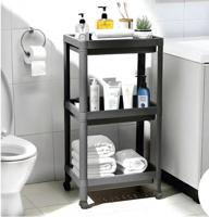 Badkamer of keuken trolley 73 x 54 x 35 cm kunststof antraciet - thumbnail