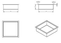 Wiesbaden Inbouwnis | Exellence | 30x30x7cm | Geborsteld Messing Goud - thumbnail