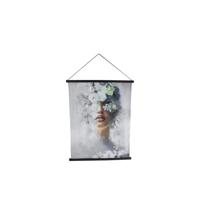 Wandversiering Vrouw doek 76x97cm - thumbnail