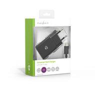 Thuislader | 2,4 A | Losse Kabel | USB-C | Zwart - thumbnail
