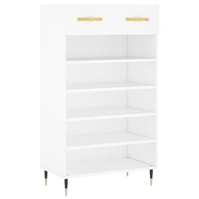 Schoenenkast 60x35x105 cm bewerkt hout wit