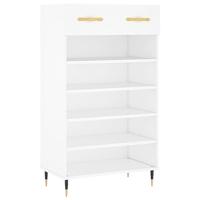 Schoenenkast 60x35x105 cm bewerkt hout wit - thumbnail