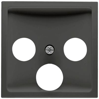 PEHA Badora MAT ZWART afdekplaat voor coax - 4603560