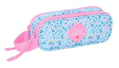 Pennenetui met 2 vakken Vicky Martín Berrocal Paraíso Roze Licht Blauw 21 x 8 x 6 cm Pennenetui met 2 vakken Vicky Martín Berrocal Paraíso Roze Licht Blauw 21 x 8 x 6 cm
