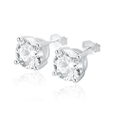Elenza .925 Zilveren Studs met Zirconia - 8mm
