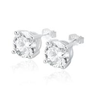 Elenza .925 Zilveren Studs met Zirconia - 8mm - thumbnail