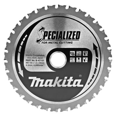 Makita Accessoires Cirkelzaagblad | Dun plaatstaal | 150X20X1,4 52T 0Gr - B-47042 Makita Accessoires Cirkelzaagblad | Dun plaatstaal | 150X20X1,4 52T 0Gr - B-47042