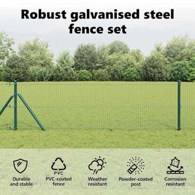 VidaXL Afrasteringspaal groen 10 x 0,4 m (25 x 25 mm gaas)