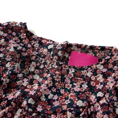 Kindershirt met lange mouwen bloemenprint 92 donkerroze Kindershirt met lange mouwen bloemenprint 92 donkerroze