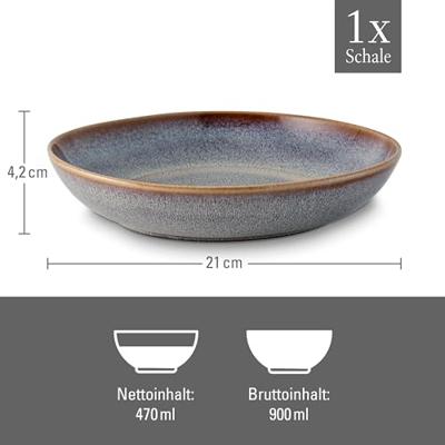 Villeroy & Boch Lave Beige Schaal 22 cm aardewerk