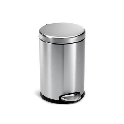 Simplehuman Afvalemmer Rond 4,5 liter (Zilver)
