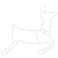 VidaXL Kerstverlichting rendier silhouet 2 st 35 led&apos;s warm wit - thumbnail