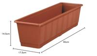 Balkonbak standaard terra 40 cm - thumbnail