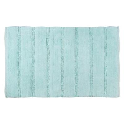 Badmat Differnz Stripes 45x75 cm Katoen Licht Blauw