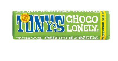 Chocolade tony chocolonely amandel zeezt reep 47gr