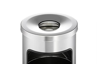 Durable Combi-asbak | d.250xH630mm zilver | staalplaat | 1 stuk - 333223 333223
