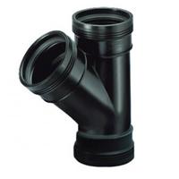 PP t-stuk 45 graden manchet - 125 mm - thumbnail