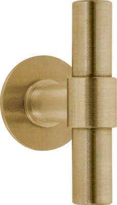 Formani | Voordeurknop PBT100V Vast op Rozet | PVD mat goud Formani | Voordeurknop PBT100V Vast op Rozet | PVD mat goud