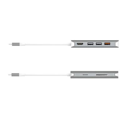 j5create USB C Hub Adapter Multi-Monitor 10-in-1 poort dockingstation 4K HDMI, VGA, Ethernet, USB 3.0, MicroSD, SD, USB-C 3.1 + stroomvoorziening | voor pc, laptop, tablet, displayaansluiting