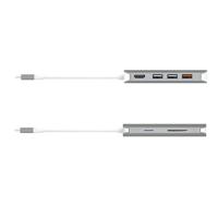 j5create USB C Hub Adapter Multi-Monitor 10-in-1 poort dockingstation 4K HDMI, VGA, Ethernet, USB 3.0, MicroSD, SD, USB-C 3.1 + stroomvoorziening | voor pc, laptop, tablet, displayaansluiting - thumbnail