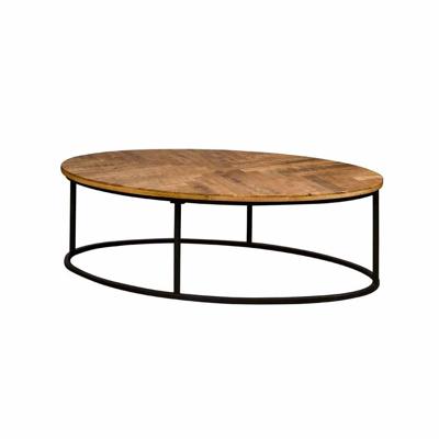 Tower Living Ovale Salontafel 'Viola' Mangohout, 135 x 75cm, kleur Naturel