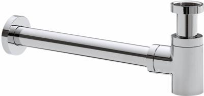 Bekersifon BWS verkort rond incl. muurbuis en rozet Chroom Bekersifon BWS verkort rond incl. muurbuis en rozet Chroom