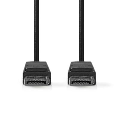 DisplayPort-Kabel | DisplayPort Male | DisplayPort Male | 4K@60Hz | Vernikkeld | 3.00 m | Rond | PVC | Zwart