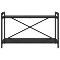 Boekenkast Zwart eiken 80 x 30 x 48.5 cm Bewerkt hout - thumbnail