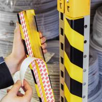 Beschermingsprofiel Durable C35 hoek 1m geel zwart | 5 stuks - thumbnail