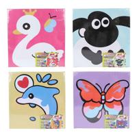 Maak je Eigen Schilderij met Wattenbollen - 20x20cm - thumbnail