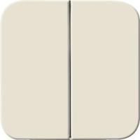 Busch-Jaeger 2-voudige schakelwip Busch-Duro 2000 SI crèmewit 2505-212 - thumbnail