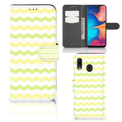 Samsung Galaxy A30 | Telefoon Hoesje | Waves Yellow Samsung Galaxy A30 | Telefoon Hoesje | Waves Yellow