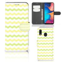 Samsung Galaxy A30 | Telefoon Hoesje | Waves Yellow - thumbnail