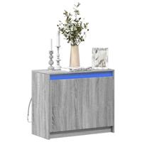 Dressoir met LED 72x34x61 cm bewerkt hout grijs sonoma eiken - thumbnail