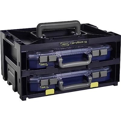 raaco CarryMore 55x2 Assortimentskoffer (l x b x h) 278 x 386 x 195 mm Box Inhoud 1 stuk(s) raaco CarryMore 55x2 Assortimentskoffer (l x b x h) 278 x 386 x 195 mm Box Inhoud 1 stuk(s)