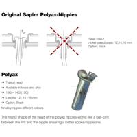 Sapim spaaknippel 13 polyax 14mm messing zilver (100st) - thumbnail