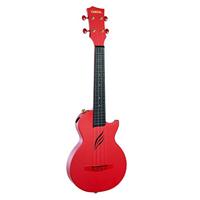 Cascha HH 2280 carbon fiber concert ukelele set rood - thumbnail